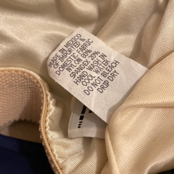 T.H.E. Palm print navy one piece swimwear. Size 12. New. - Picture 7 of 12